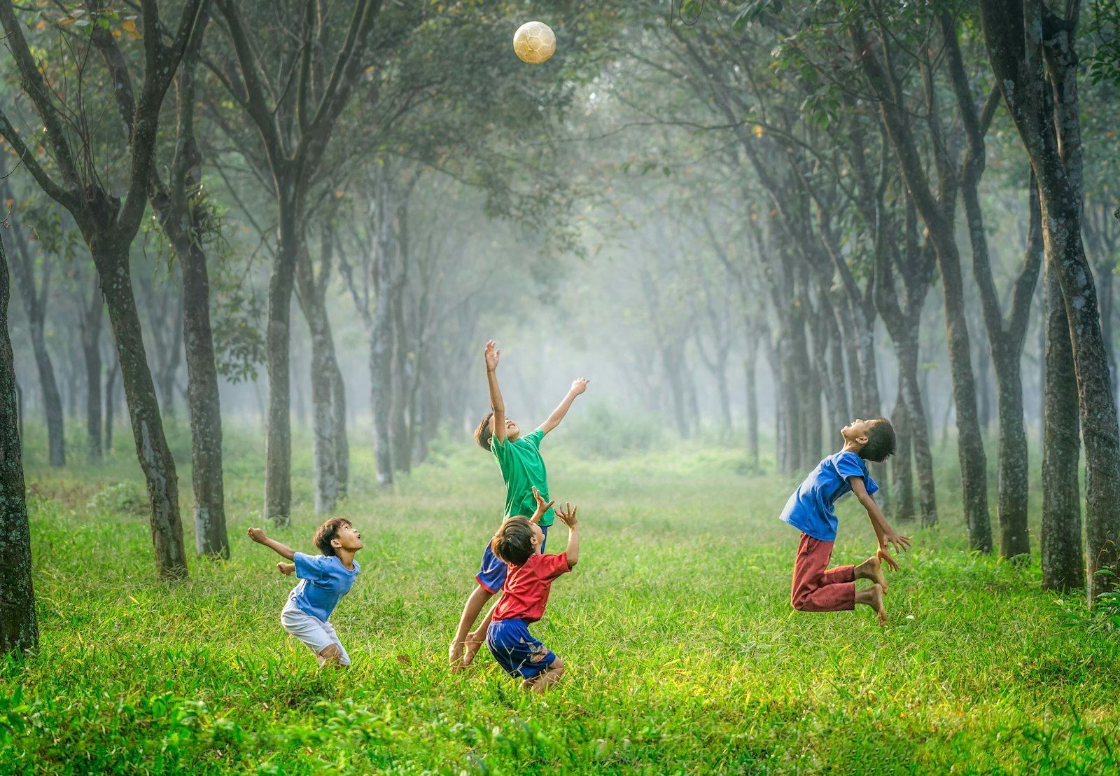 Children playing in a park